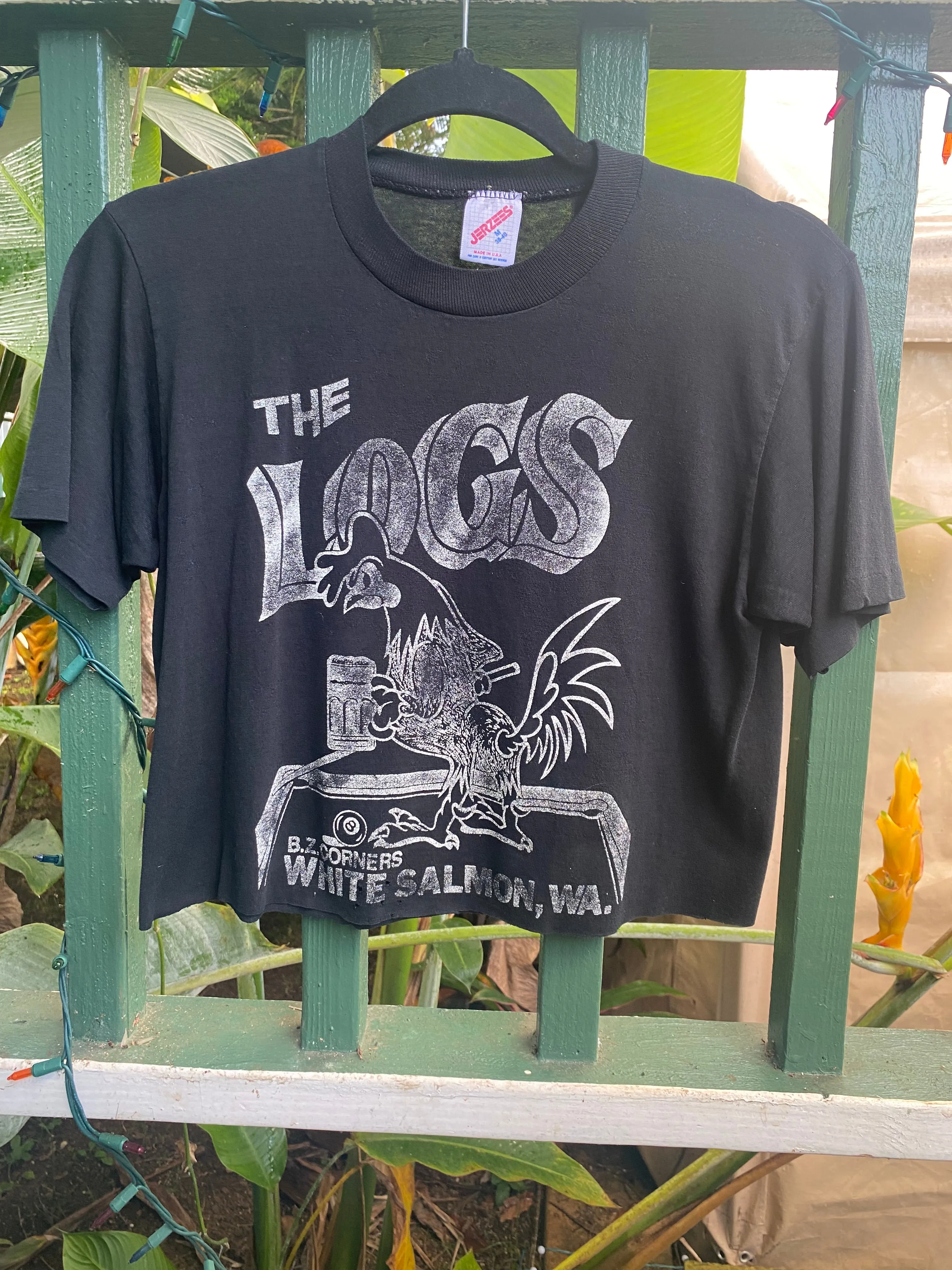 1980s White Salmon WA ‘The Logs’ graphic t shirt Medium