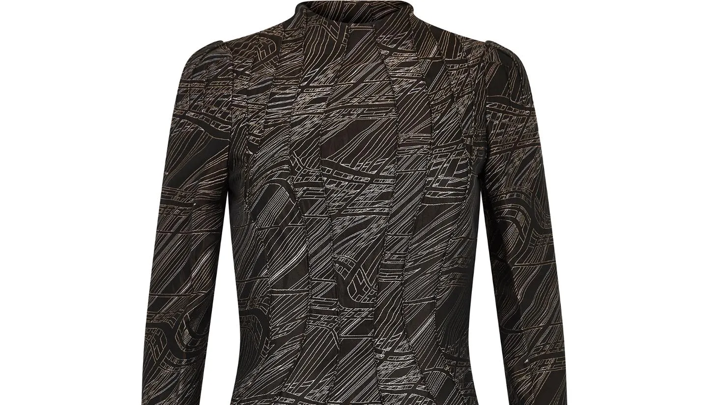 1990s Thierry Mugler Couture Brown Abstract Print Jacket