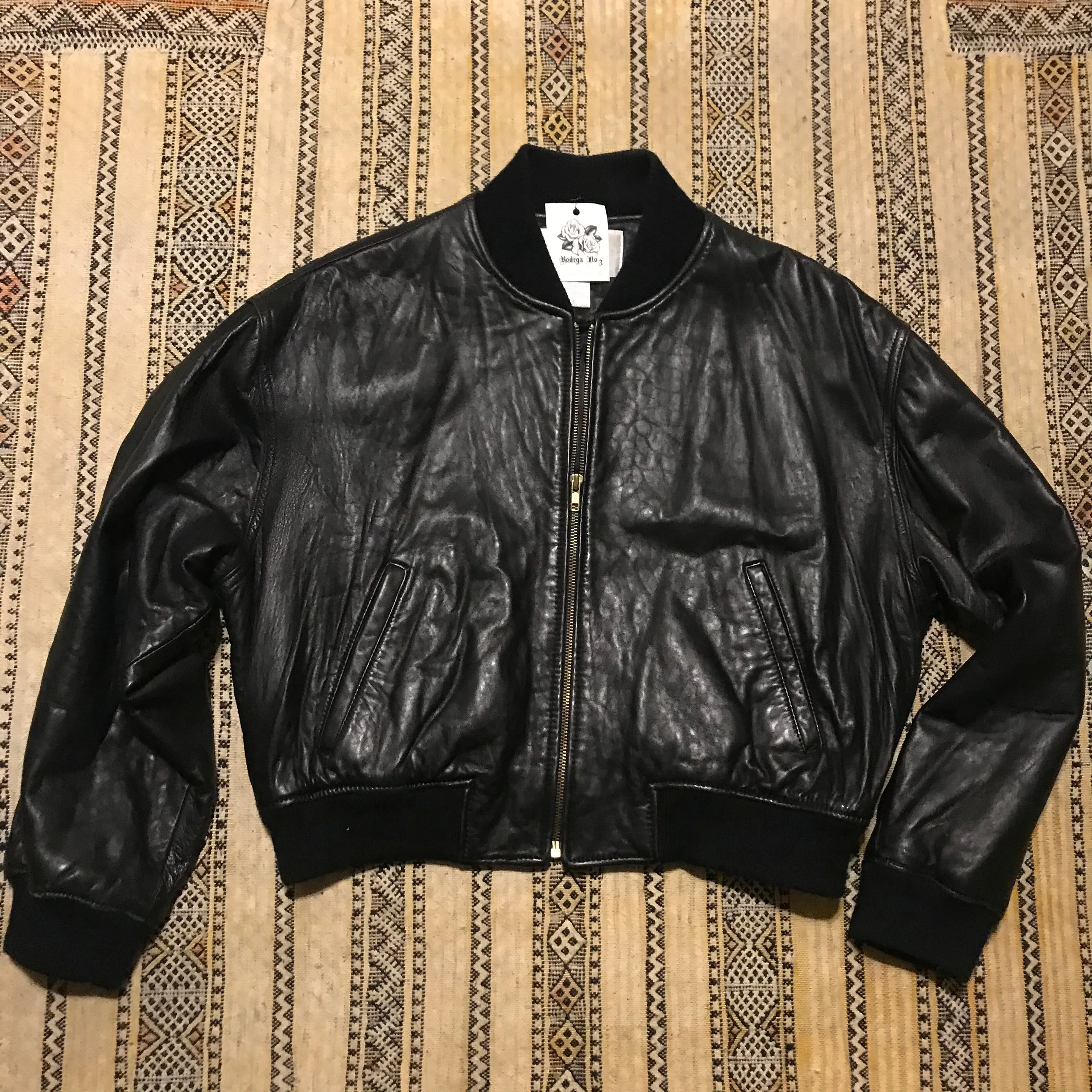 90's Cropped Leather Jacket