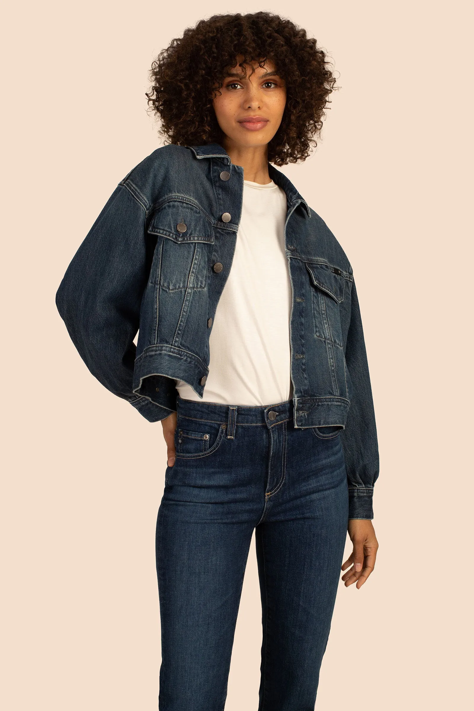 AG Pleated Mirah Denim Jacket