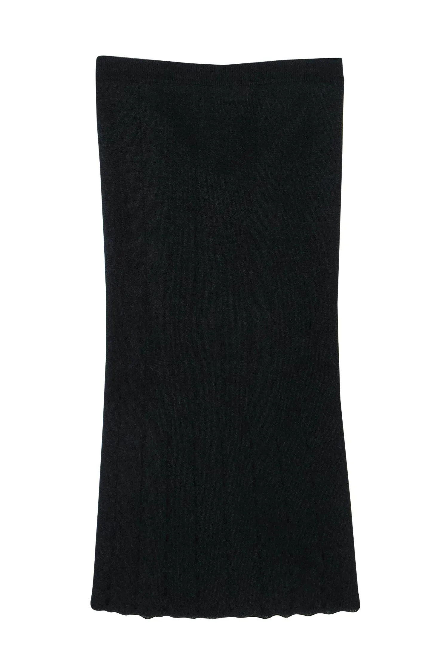 Alice & Olivia - Black Knit Cutout Midi Skirt Sz M