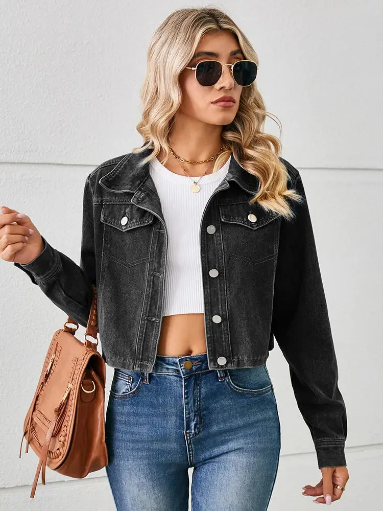 American Style Cropped Denim Jacket