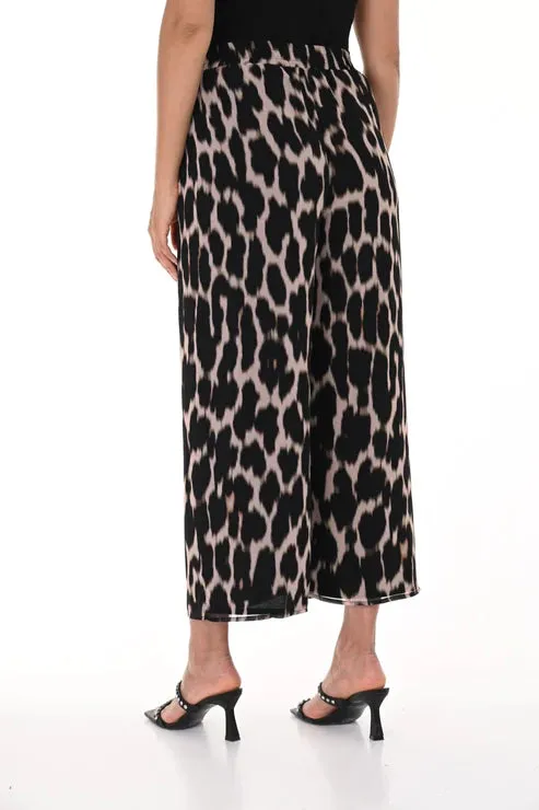 Animal Print Cropped Pants