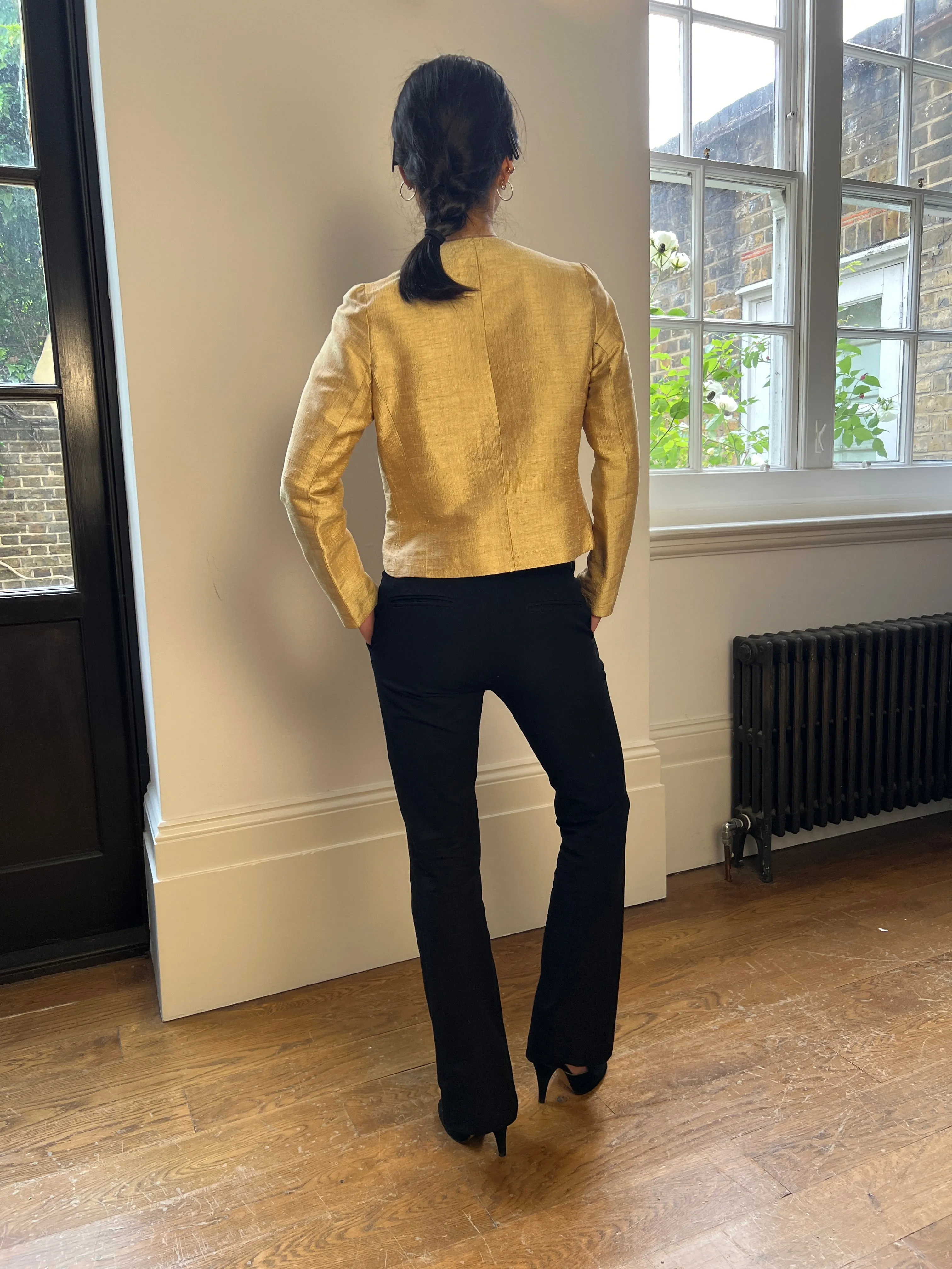 ARCHIVE - 1960s Gold Silk Jacket with Frog Fastenings