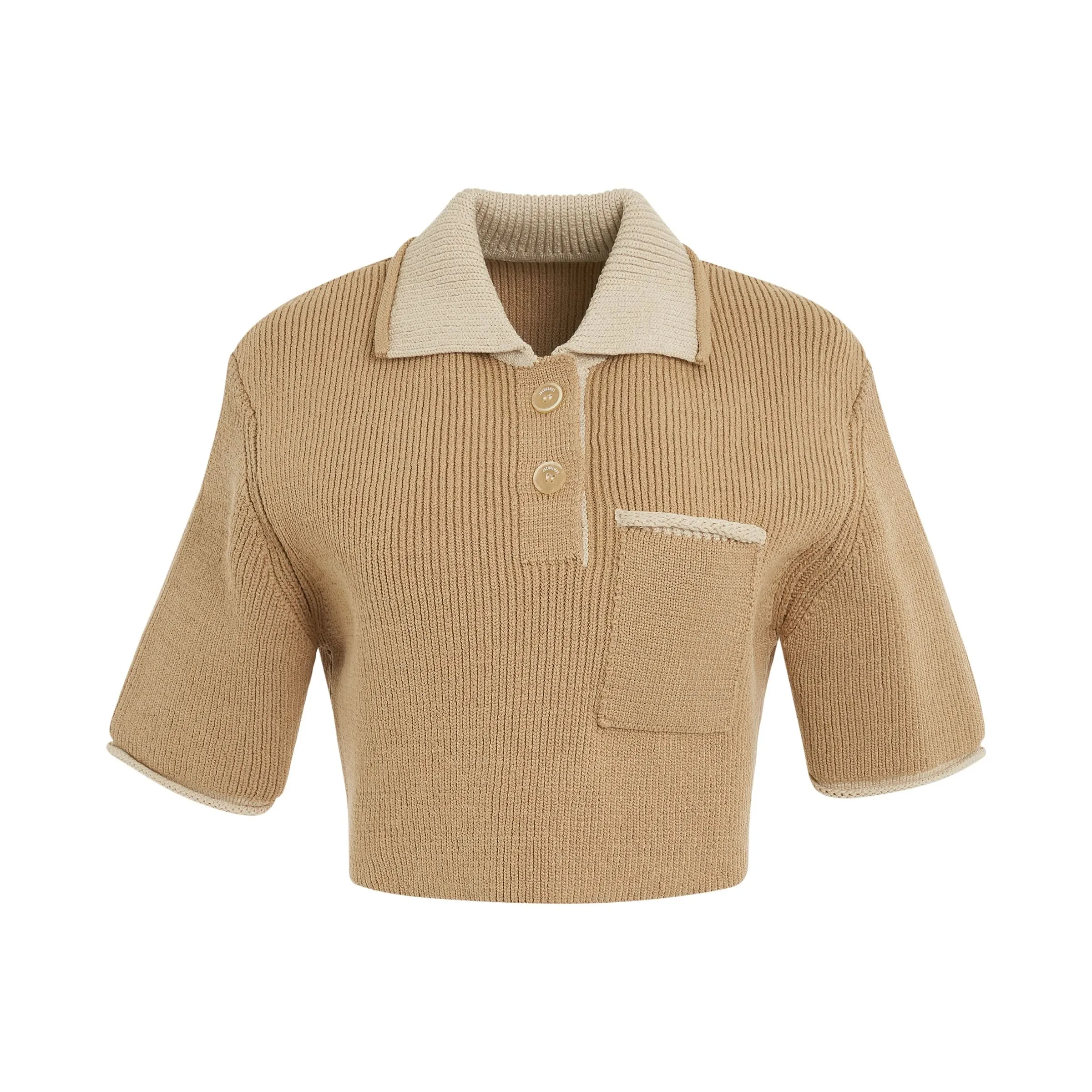 Arco Short Sleeve Polo in Beige