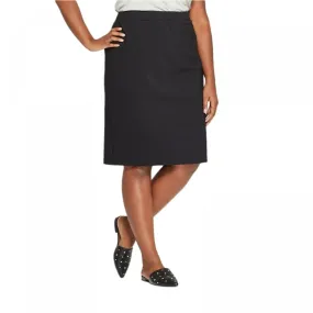 Ava & Viv Women's Plus Size Ponte Midi Pencil Skirt