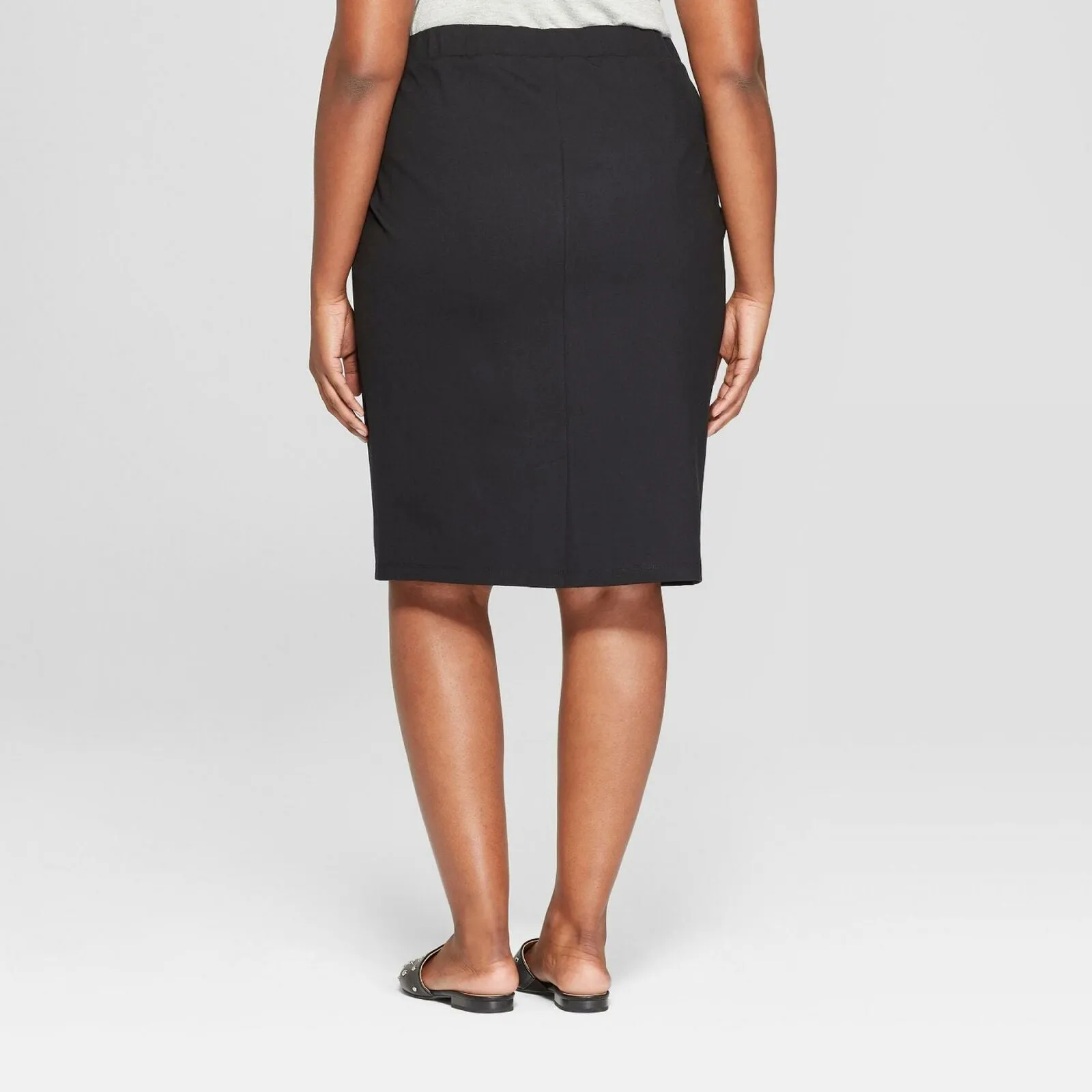 Ava & Viv Women's Plus Size Ponte Midi Pencil Skirt