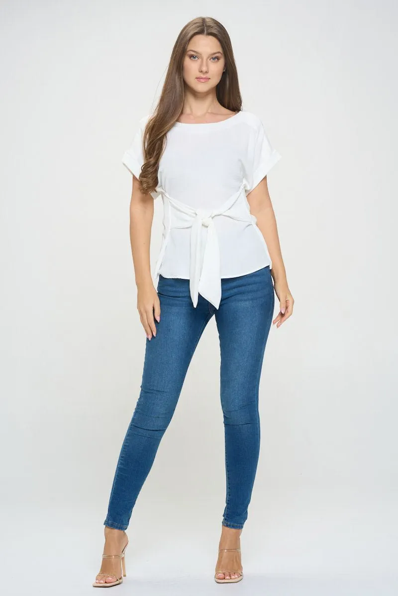 Bailey Tie Front Dolman Blouse