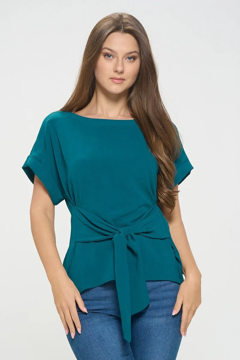 Bailey Tie Front Dolman Blouse