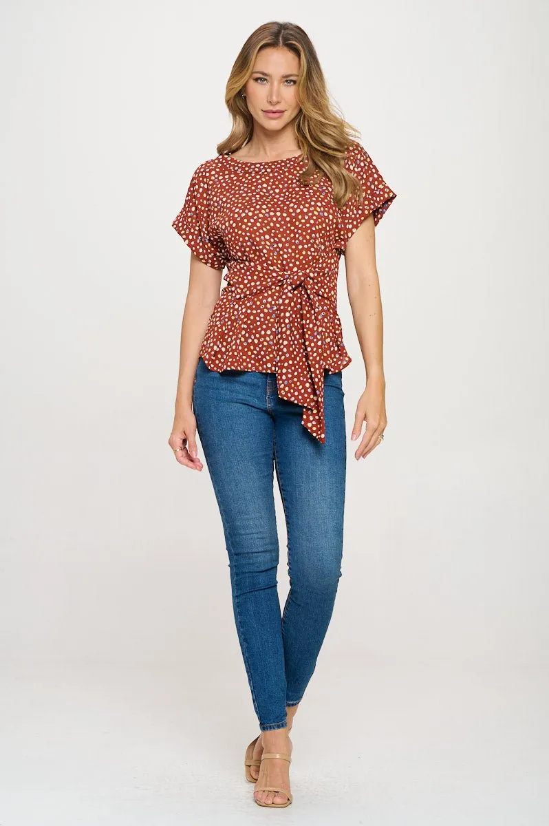 Bailey Tie Front Dolman Blouse