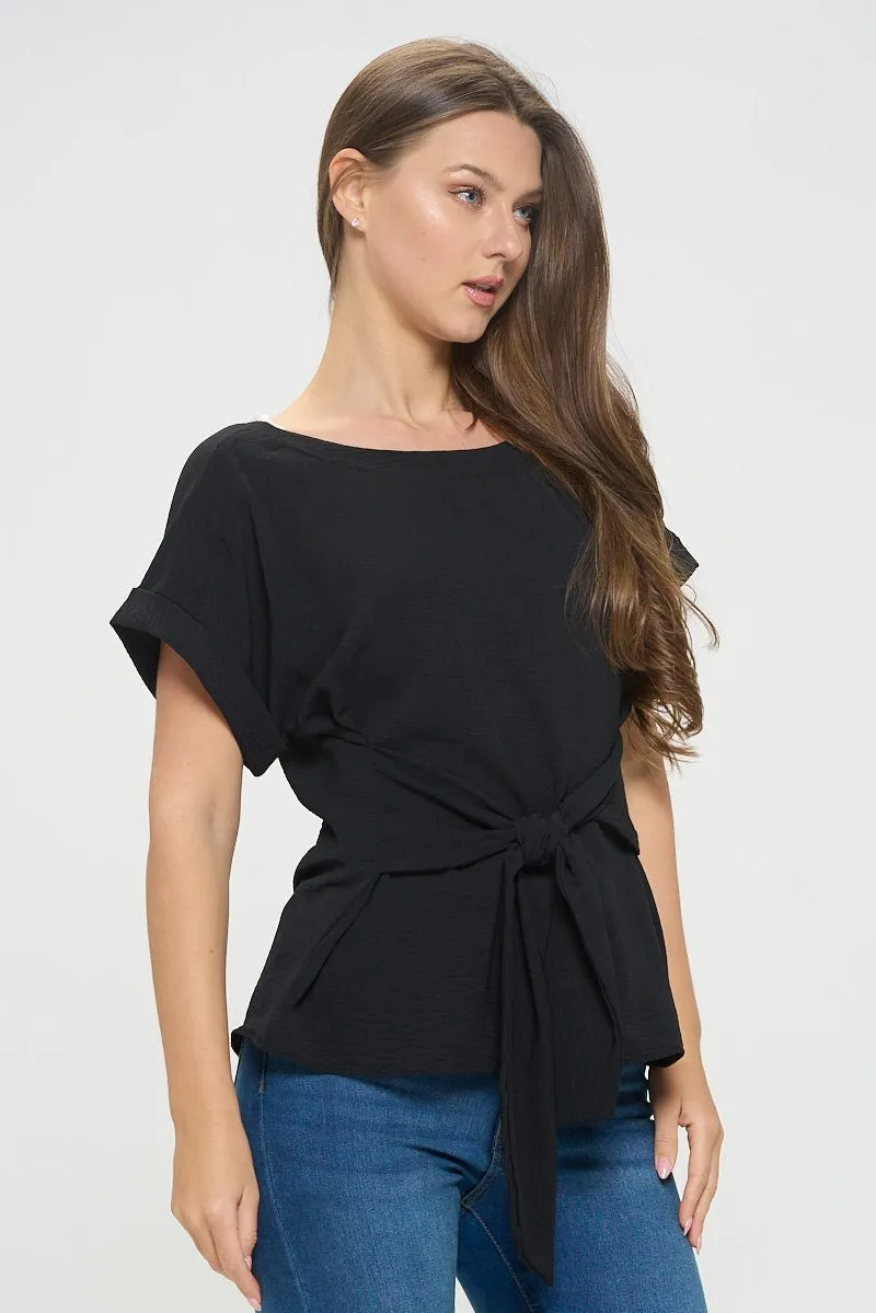 Bailey Tie Front Dolman Blouse