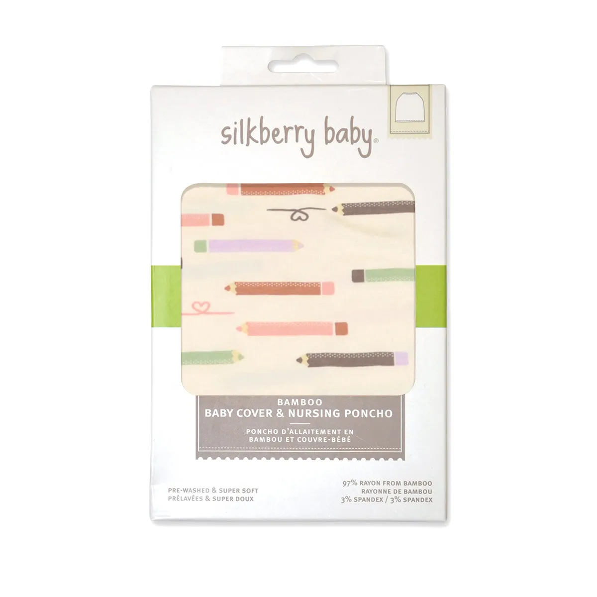 Bamboo Baby Cover & Nursing Poncho (Pretty Pencils Print)