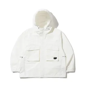 BIG POCKET HOODED JACKET WHITE