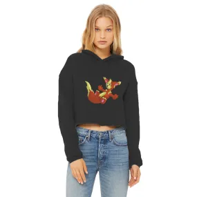 Blazeon Ladies Cropped Raw Edge Hoodie