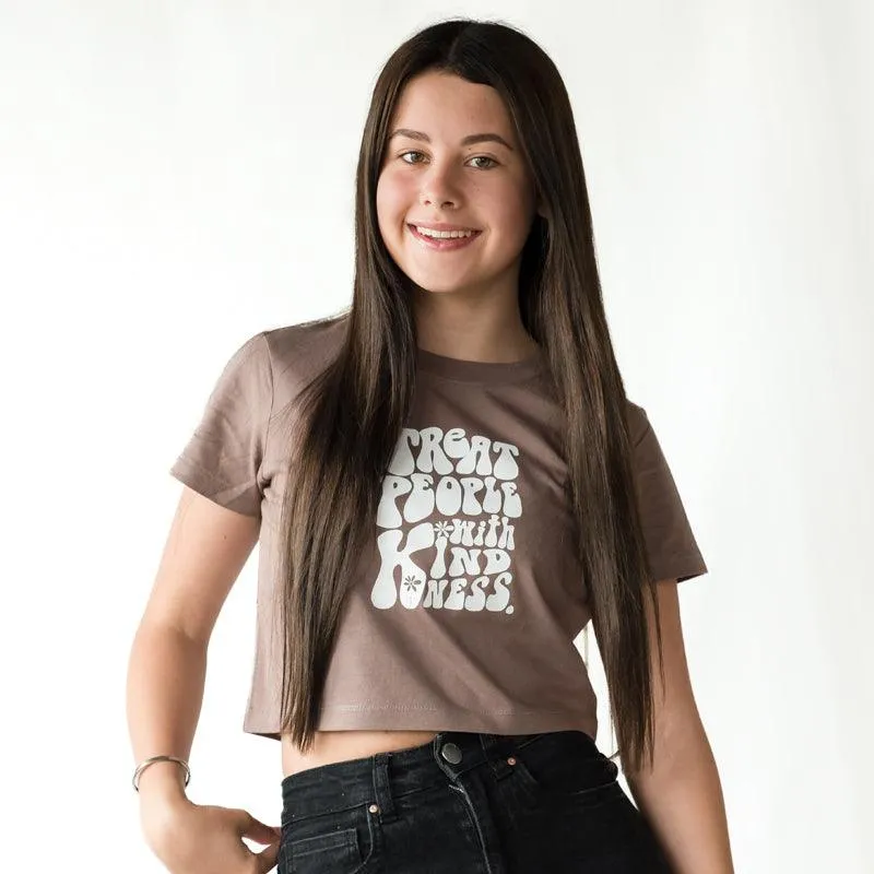 Brown Cropped Kindness Tee