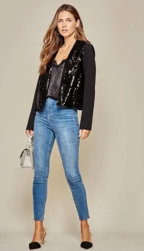 Celebration Sequin Jacket Black