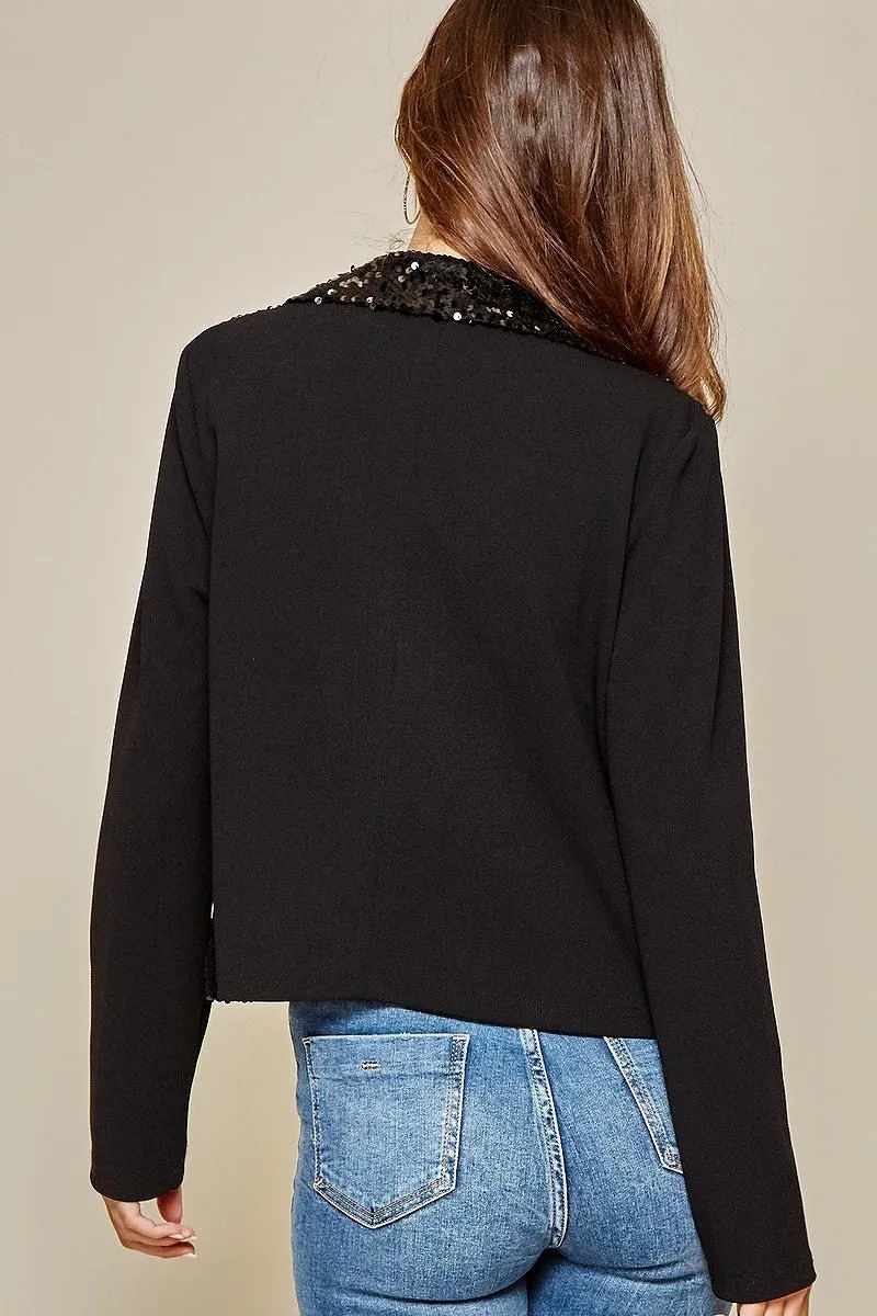 Celebration Sequin Jacket Black