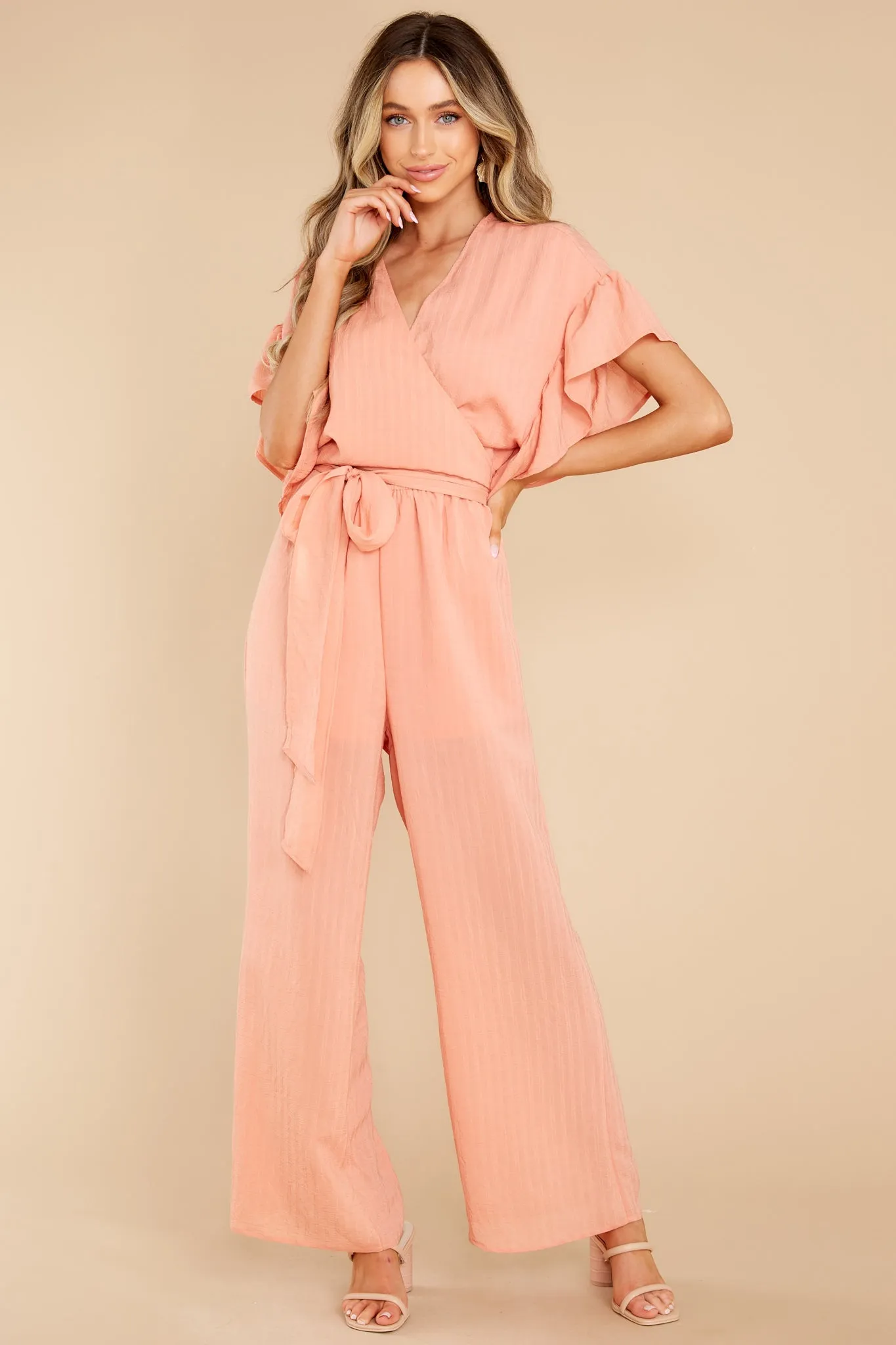 Change Your Destiny Peach Jumpsuit