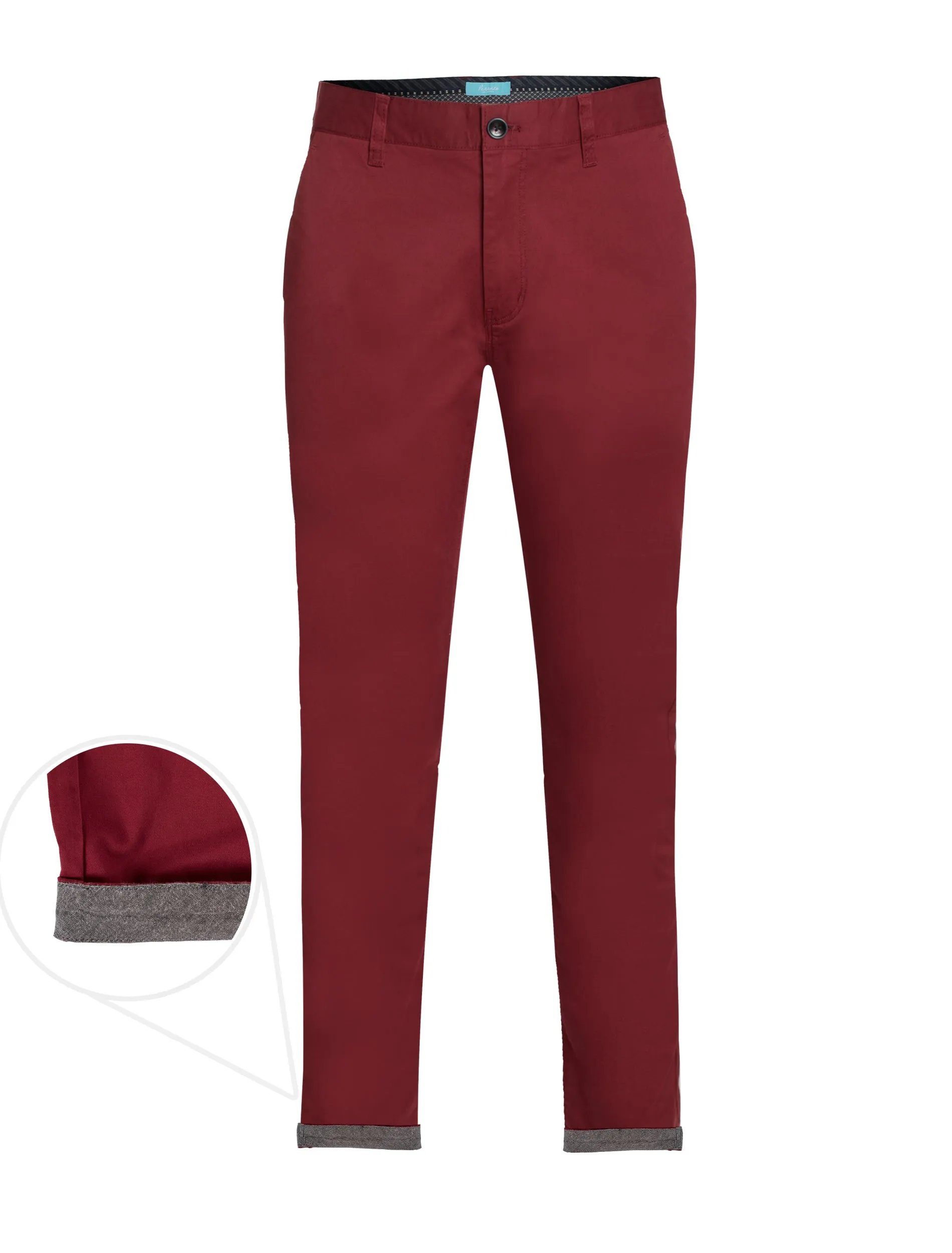 Chinos Cotton Stretch in Burgundy