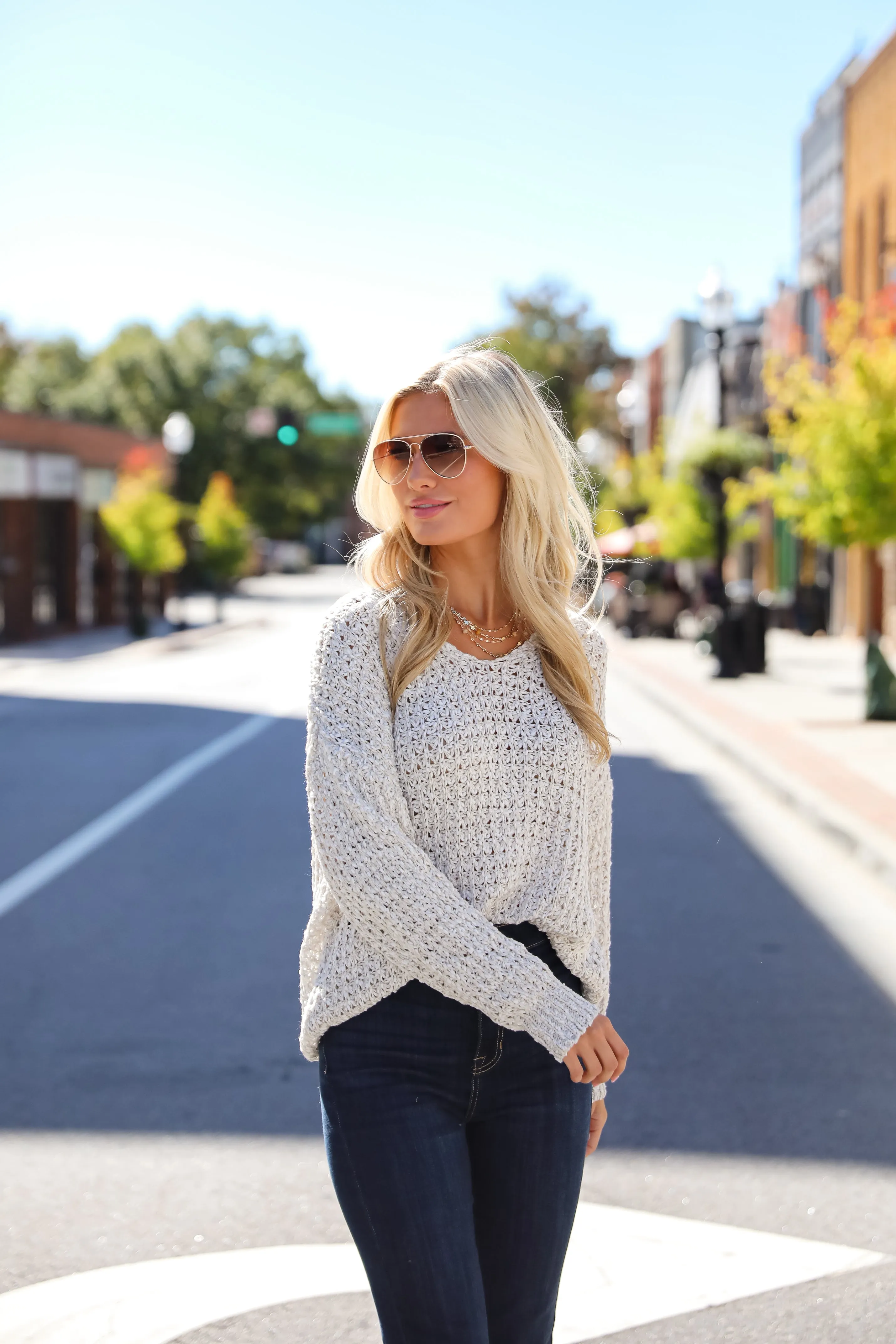 Classy Attitude Light Grey Sweater