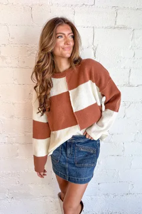 Color Block Knit Top