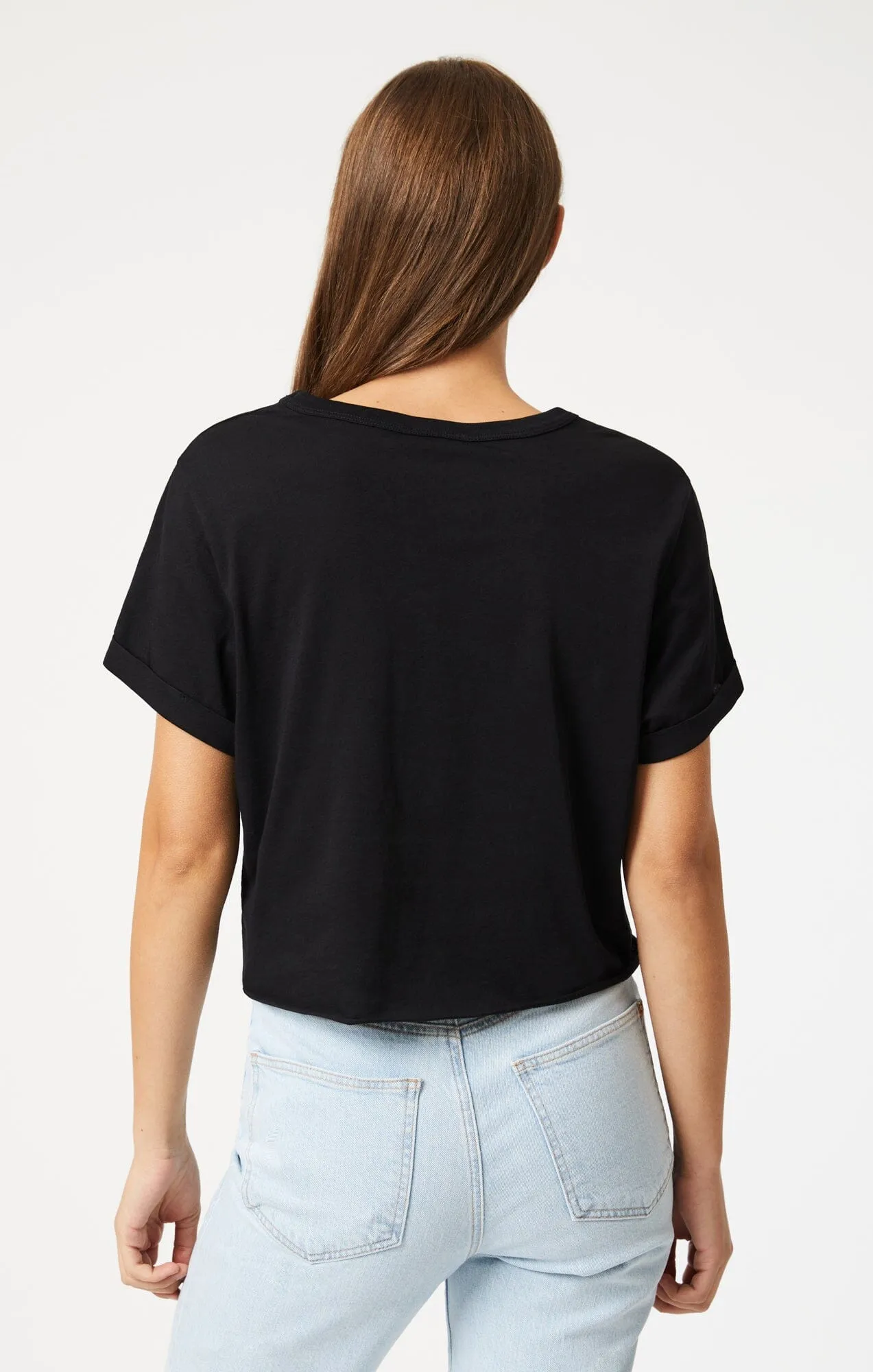 CROPPED T-SHIRT IN BLACK