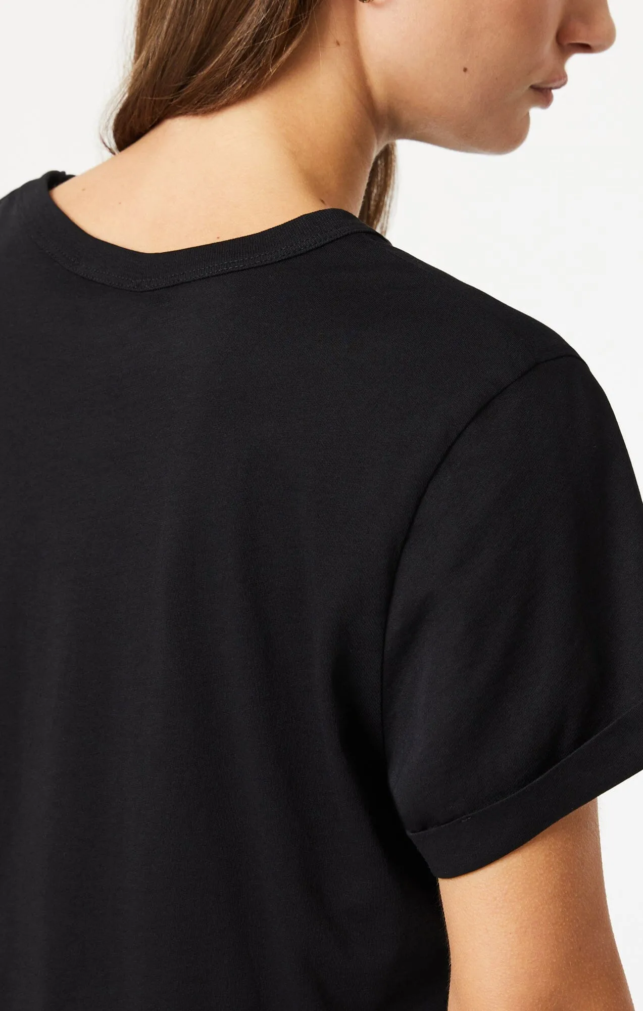 CROPPED T-SHIRT IN BLACK