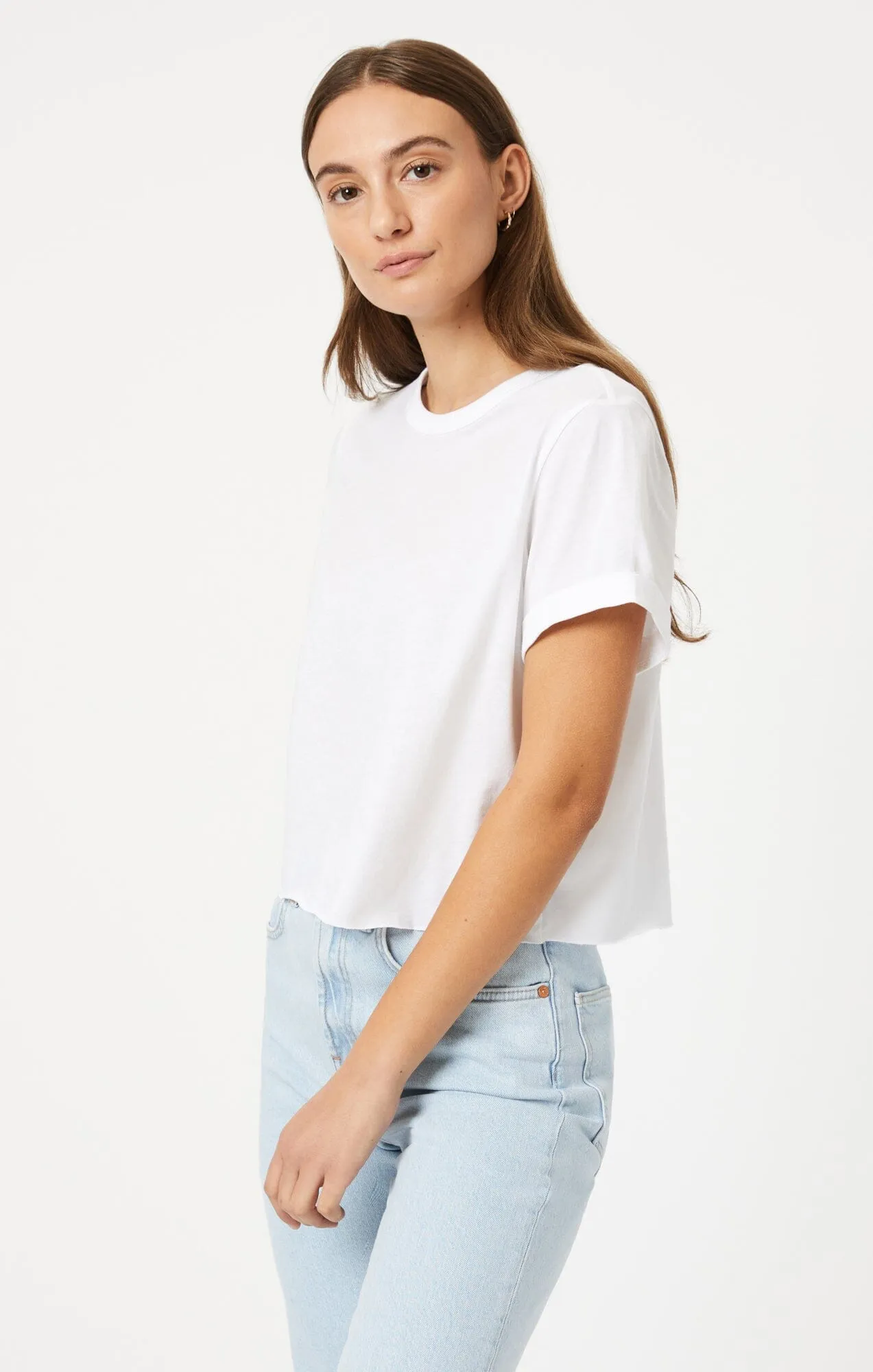 CROPPED T-SHIRT IN WHITE