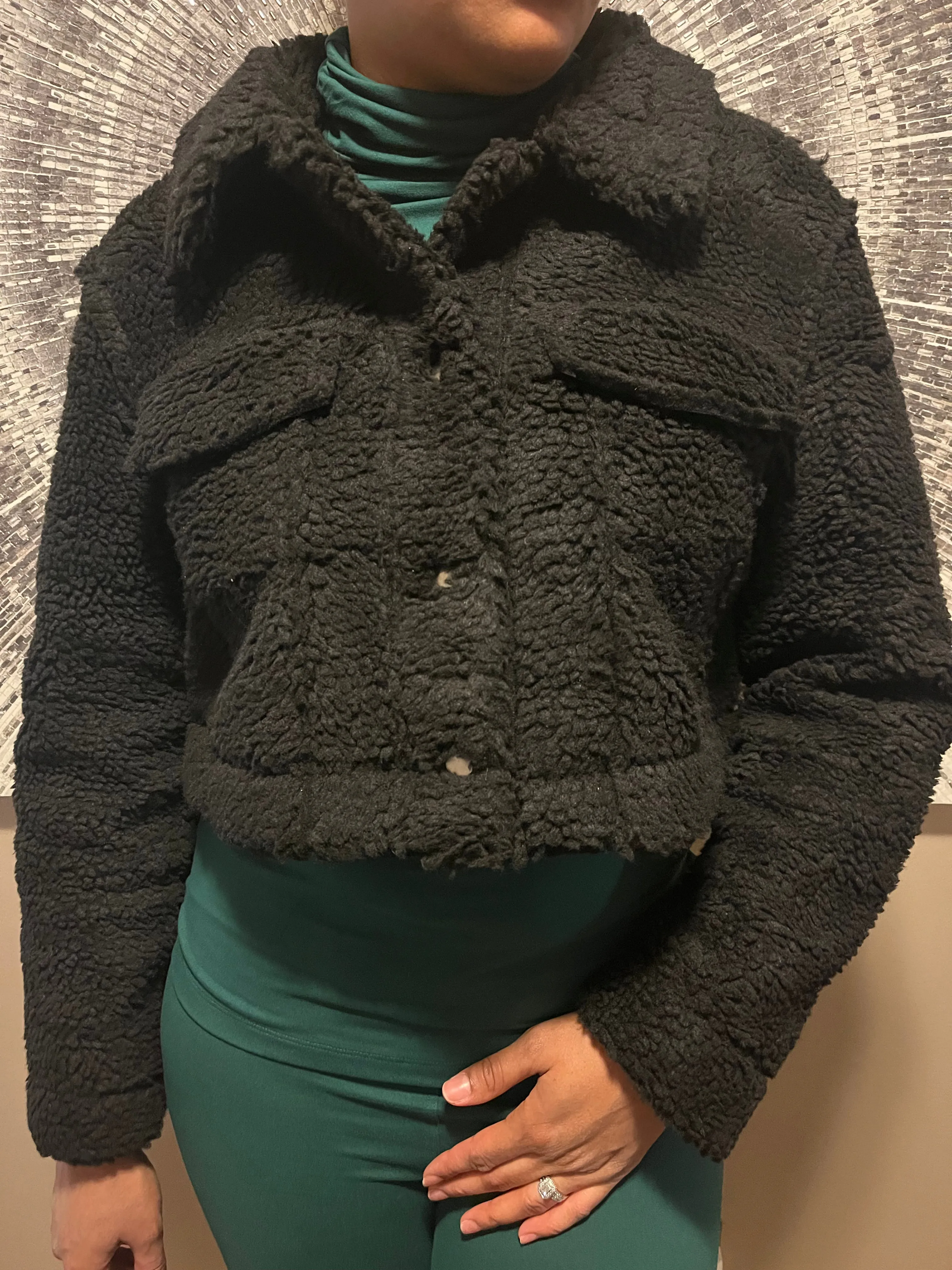 Cropped Teddy Jacket