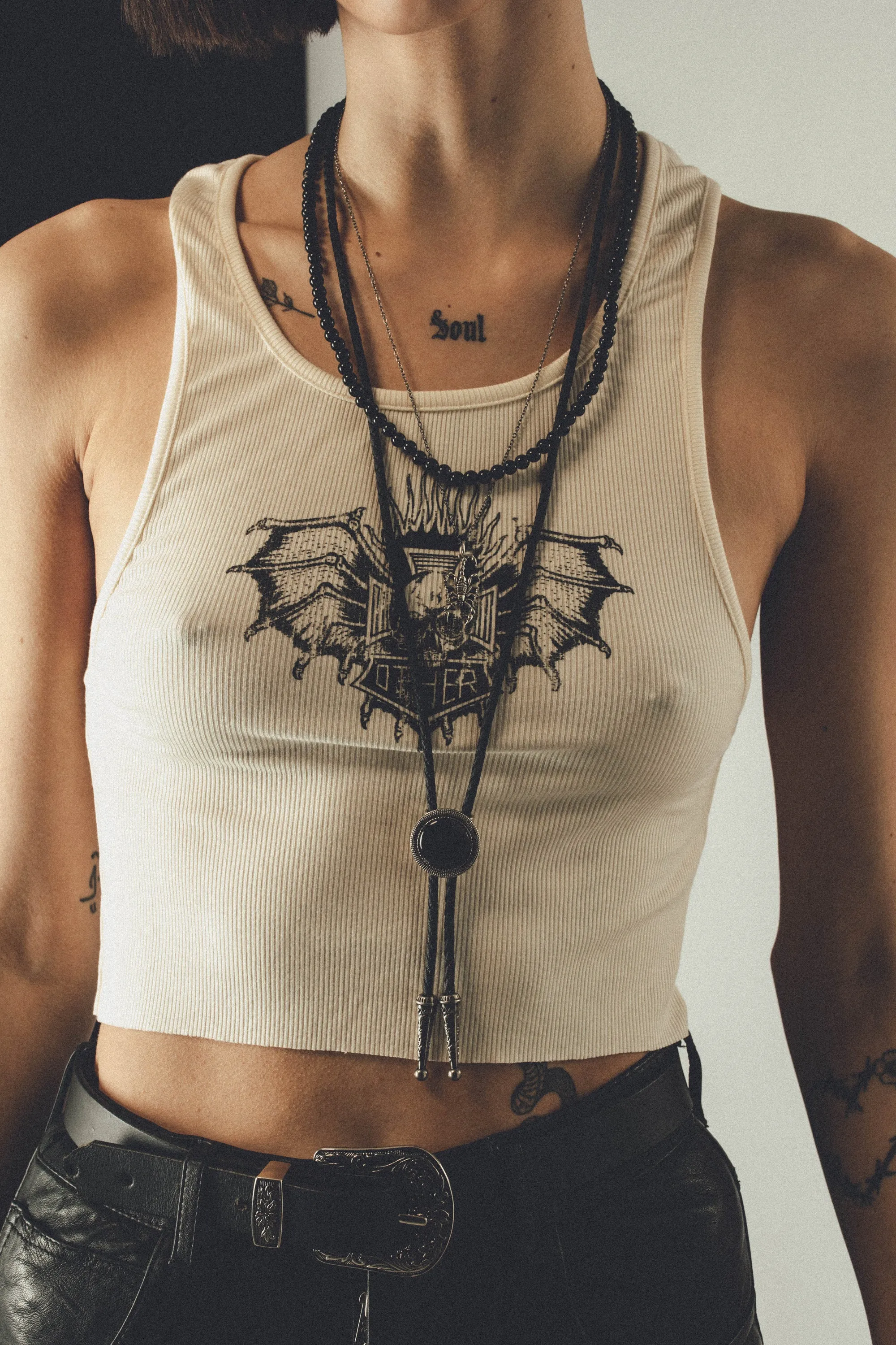 Death Skull Cropped Beater