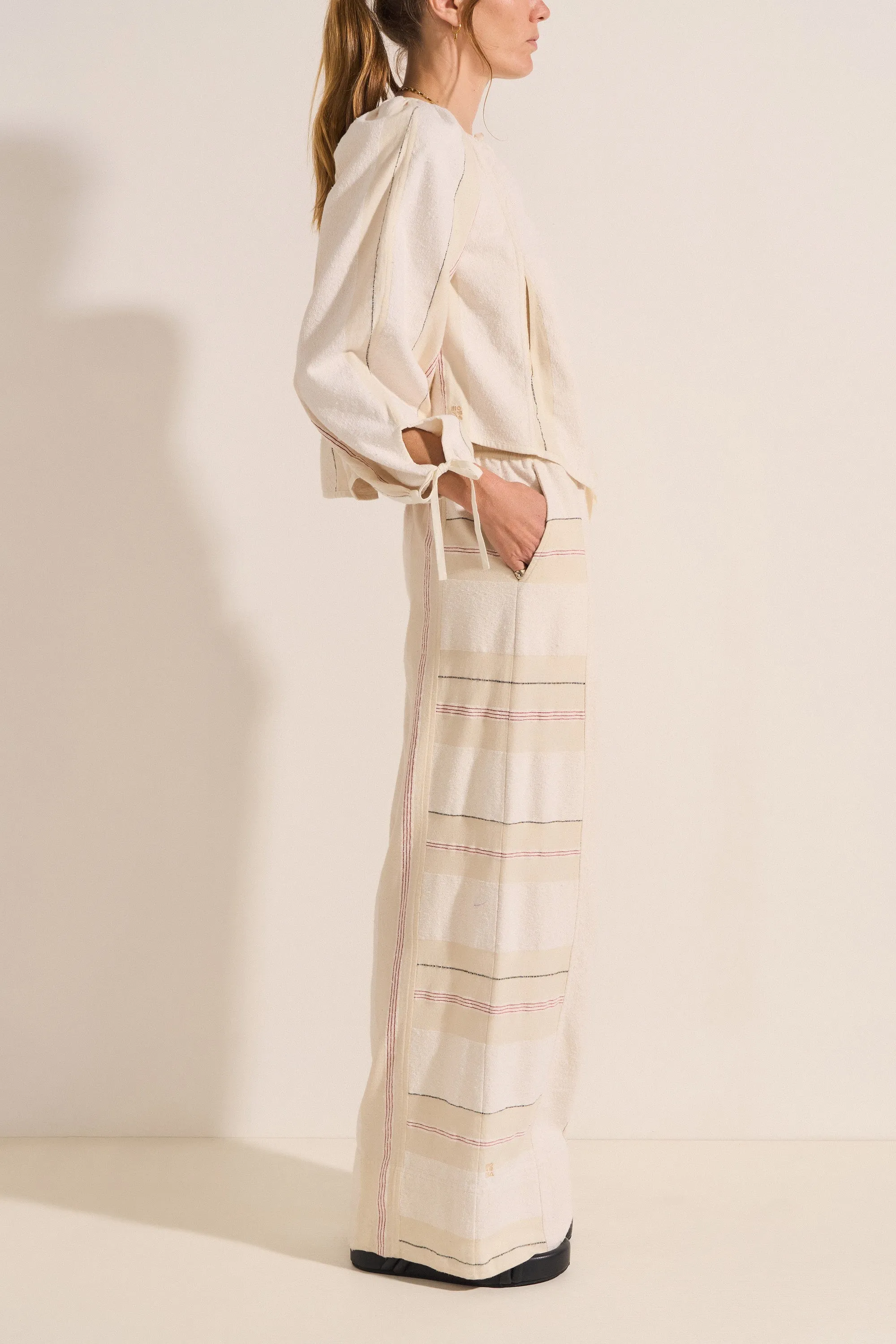 Delian Cream Boucle Stripe Jacket