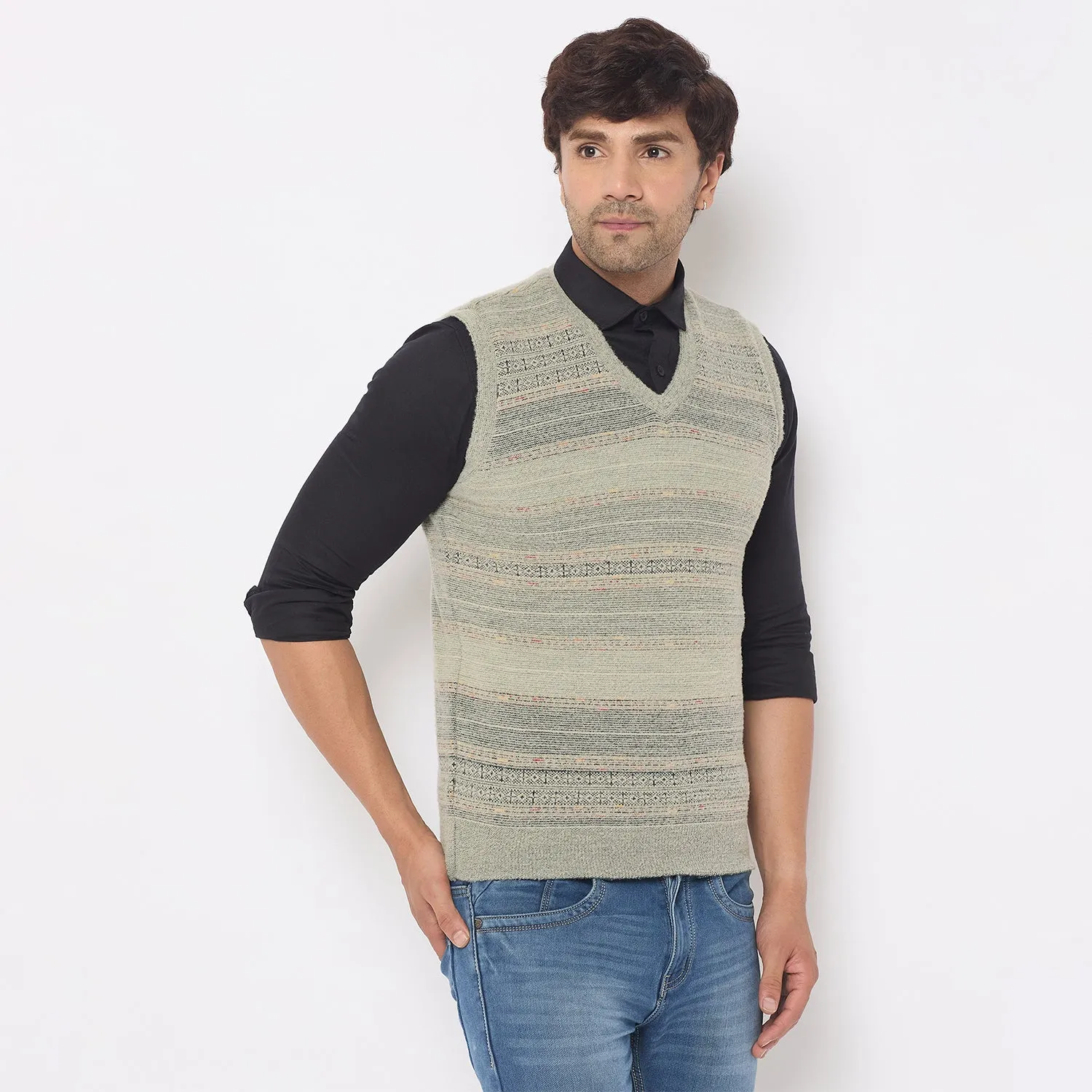 Duke Stardust Men V Neck Reversible Sweater (SDS2285)