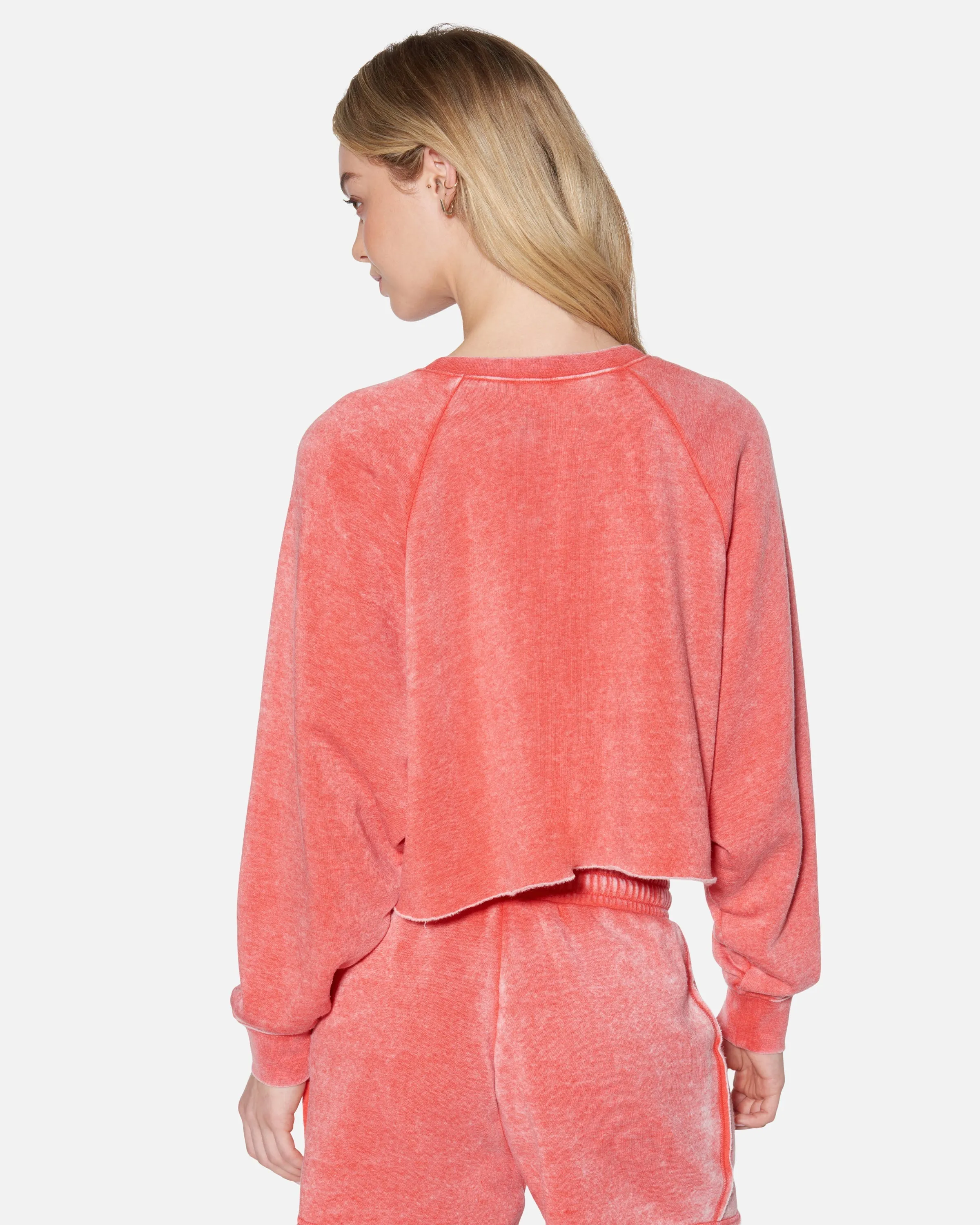 Essential Burnout Fleece Crop Crewneck