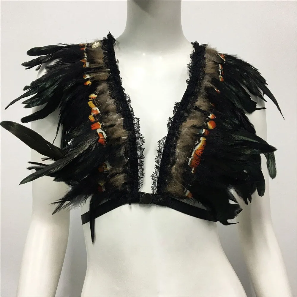 Feather Nightclub Crop Top