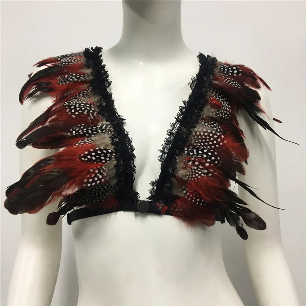 Feather Nightclub Crop Top