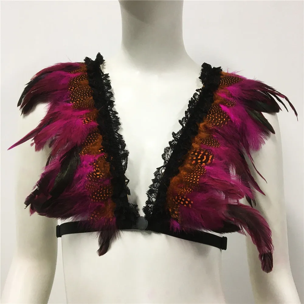 Feather Nightclub Crop Top