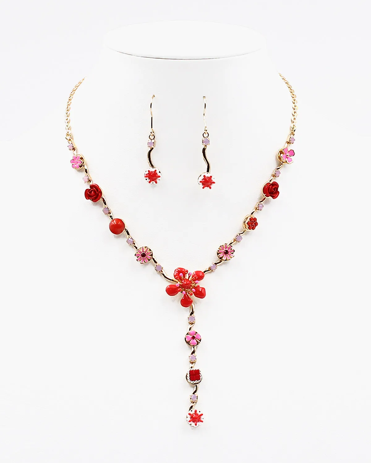 Floral Necklace & Earrings