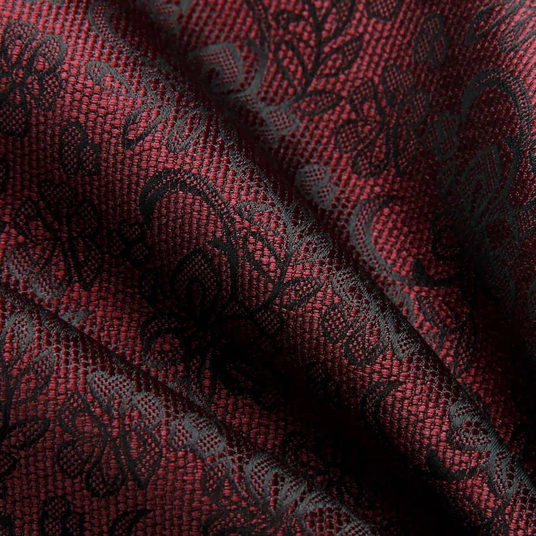 Floral Paisley Ascot Cravat Scarf - A-MAROON