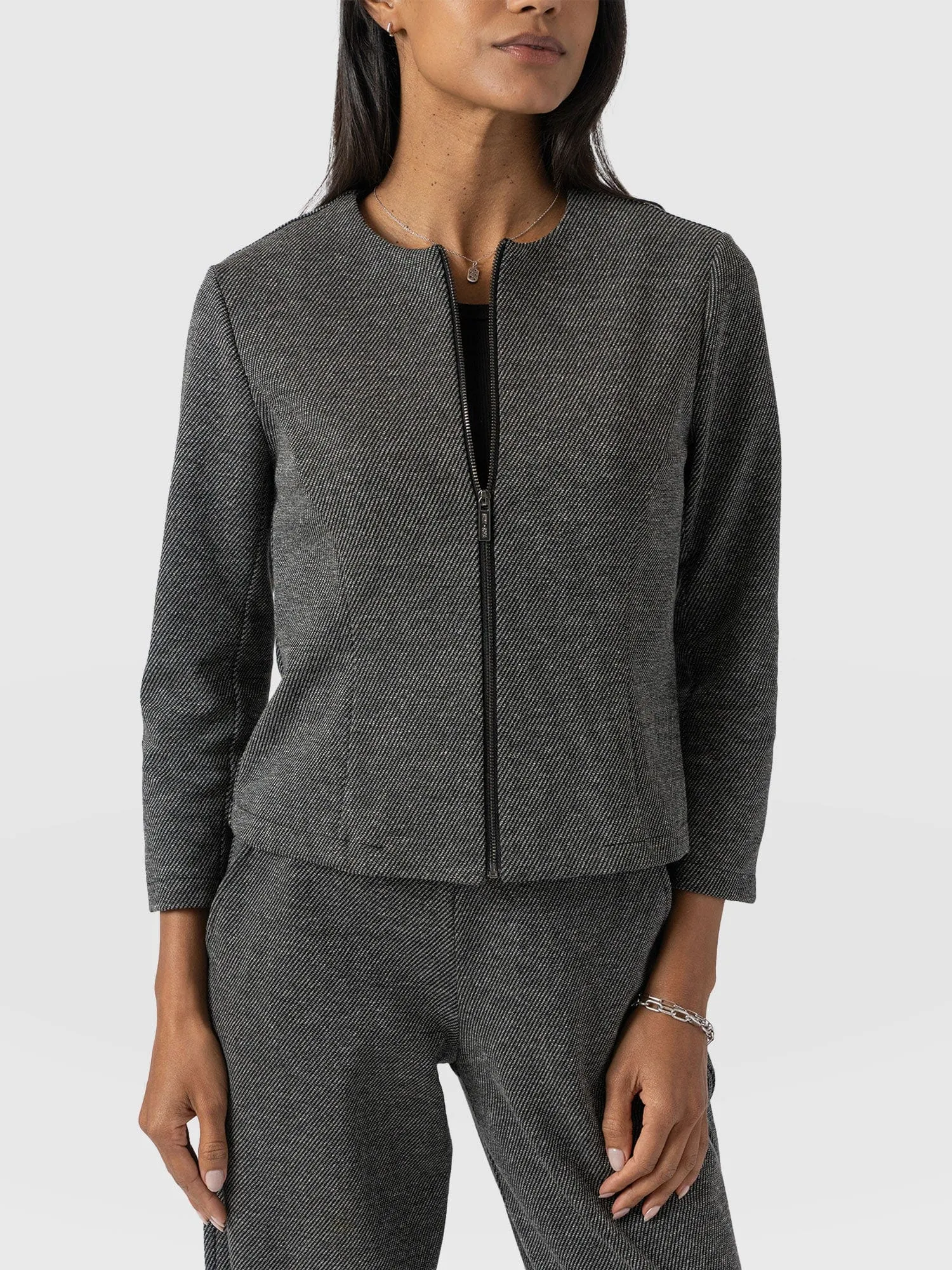Florence Jacket - Grey Twill