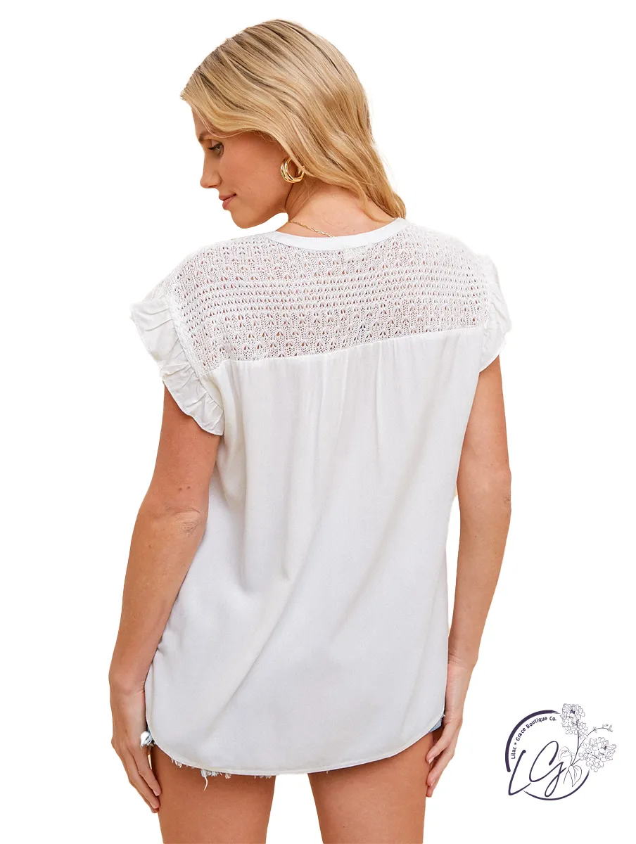 Fluttering Elegance Knit Top