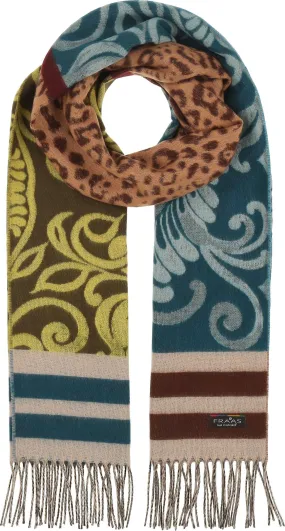 FRAAS - The Scarf Company - Leo Filagree Patchwork: Petrol