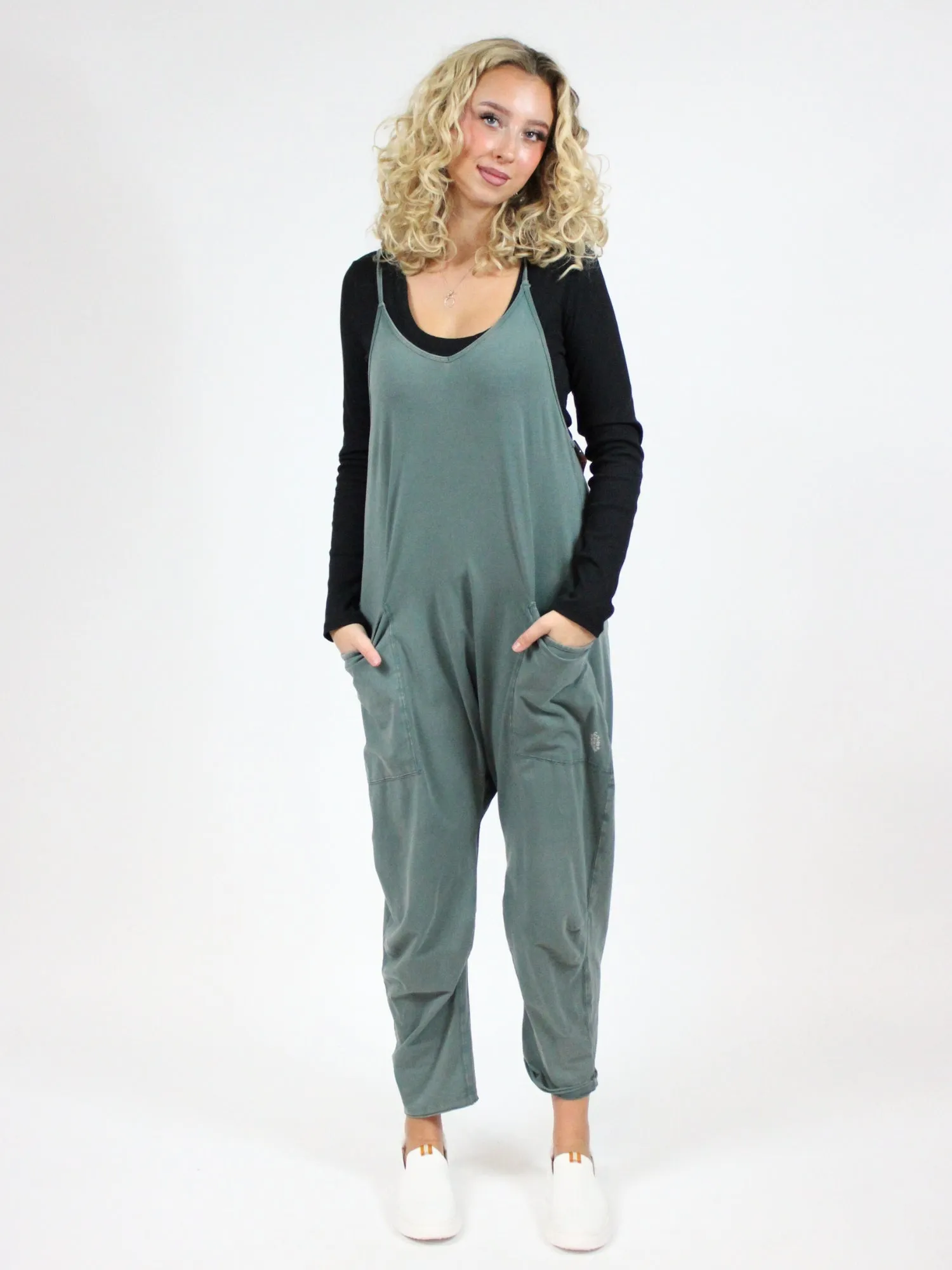 Free People Hot Shot Onesie: Midnight Jade