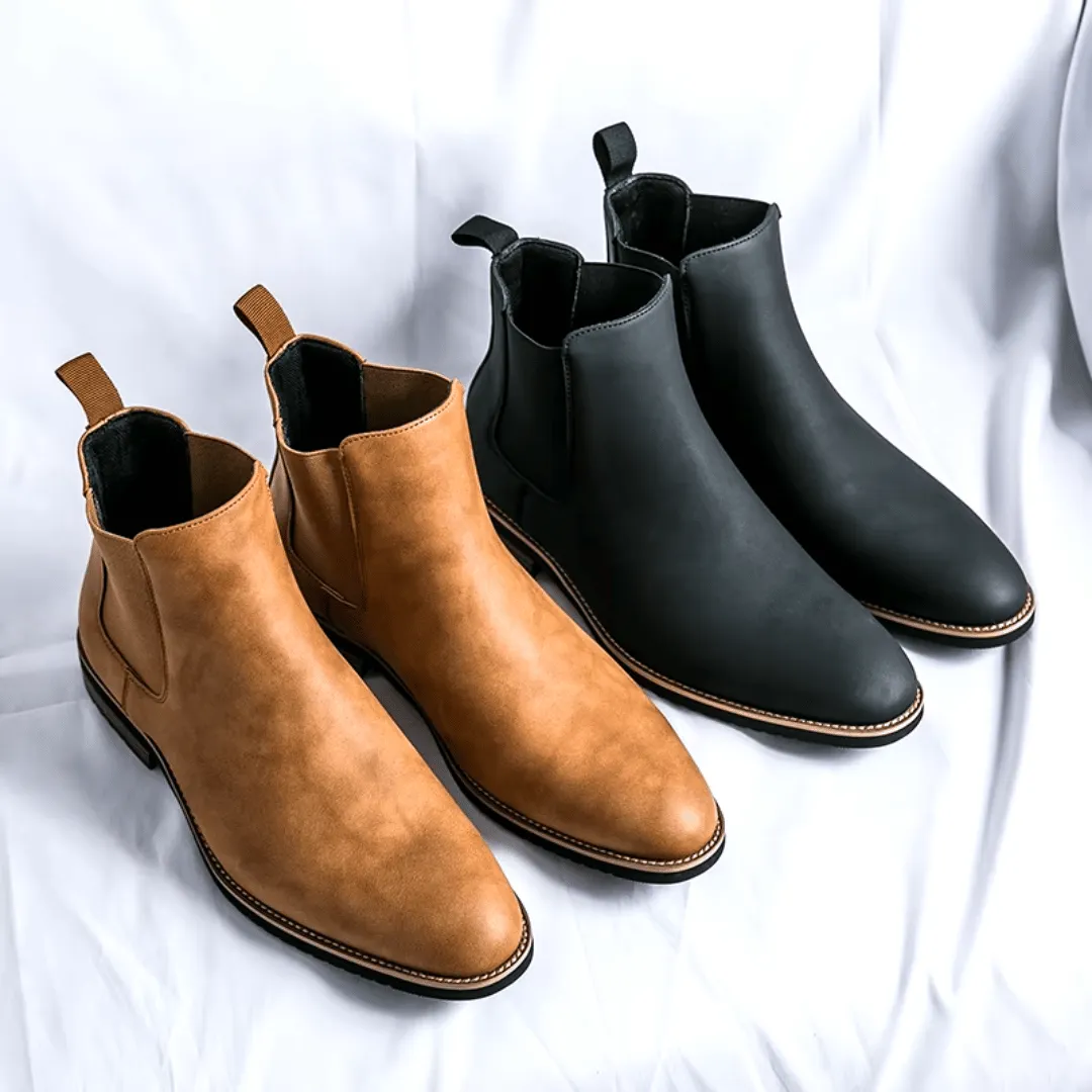 Gideon Genuine Leather Chelsea Boots