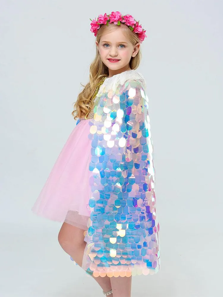 Girls Sequin Mermaid Cape