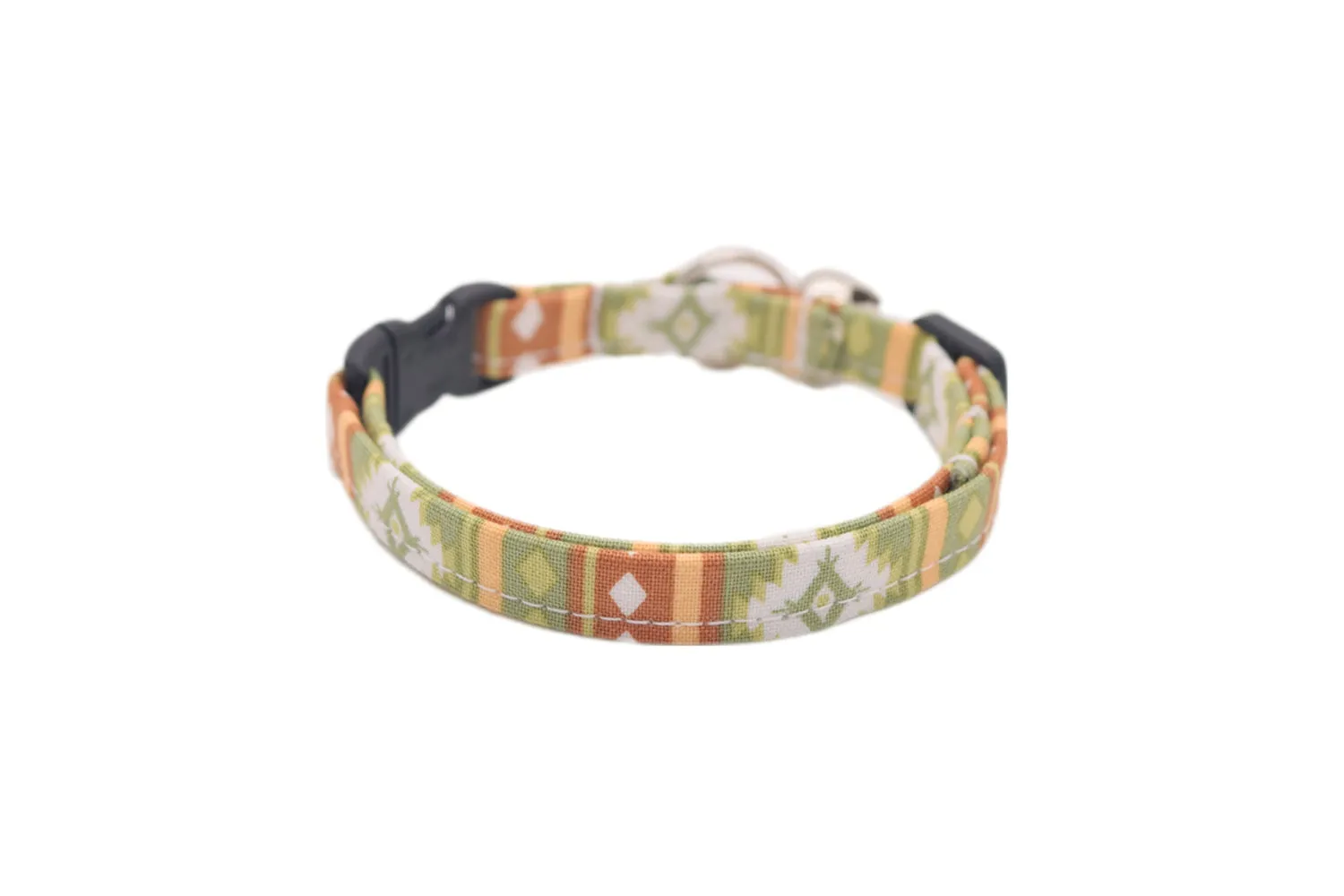 Green Southwest Tribal Cat Collar