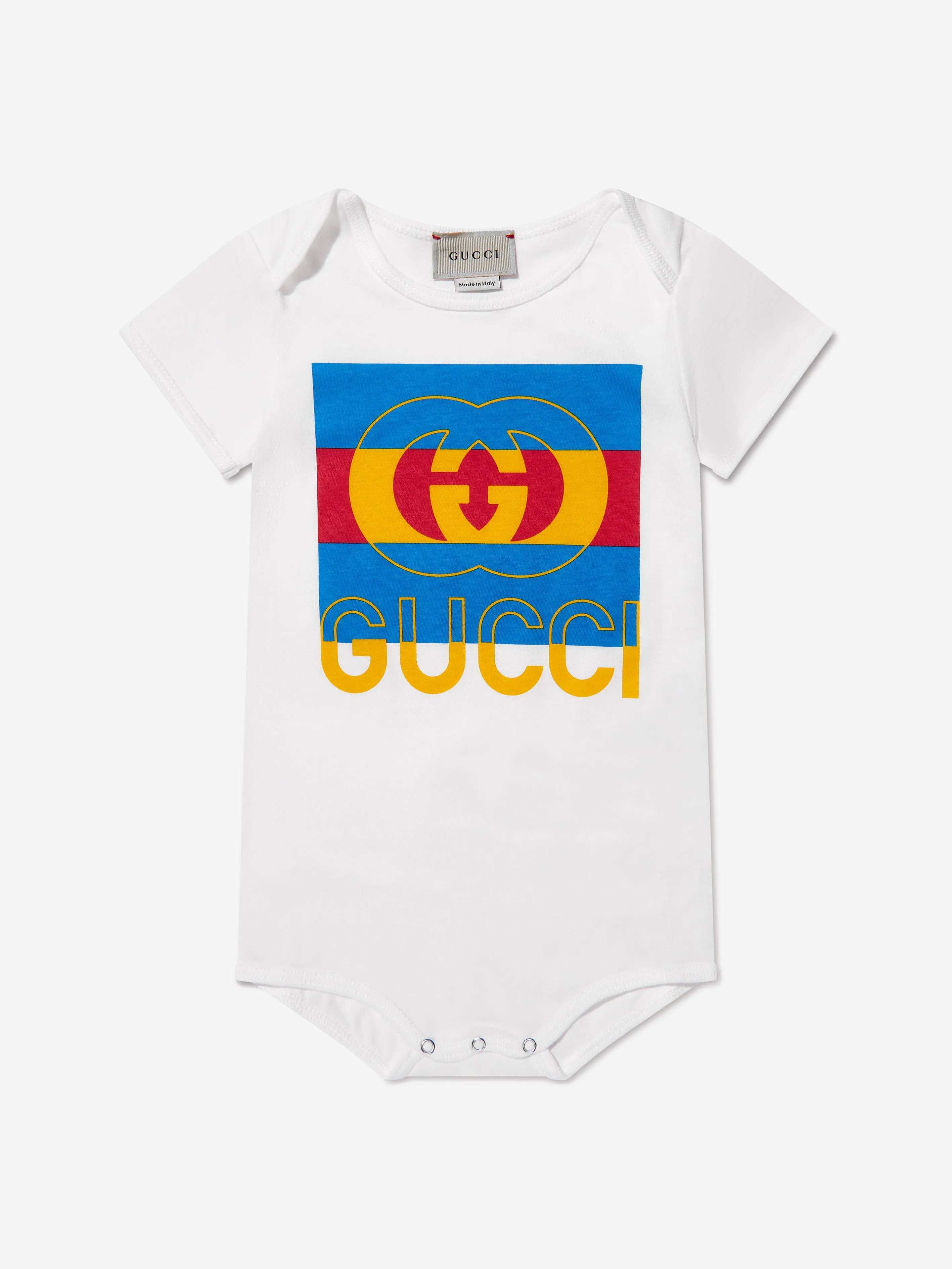 Gucci Baby Bodysuit And Bib Gift Set in White