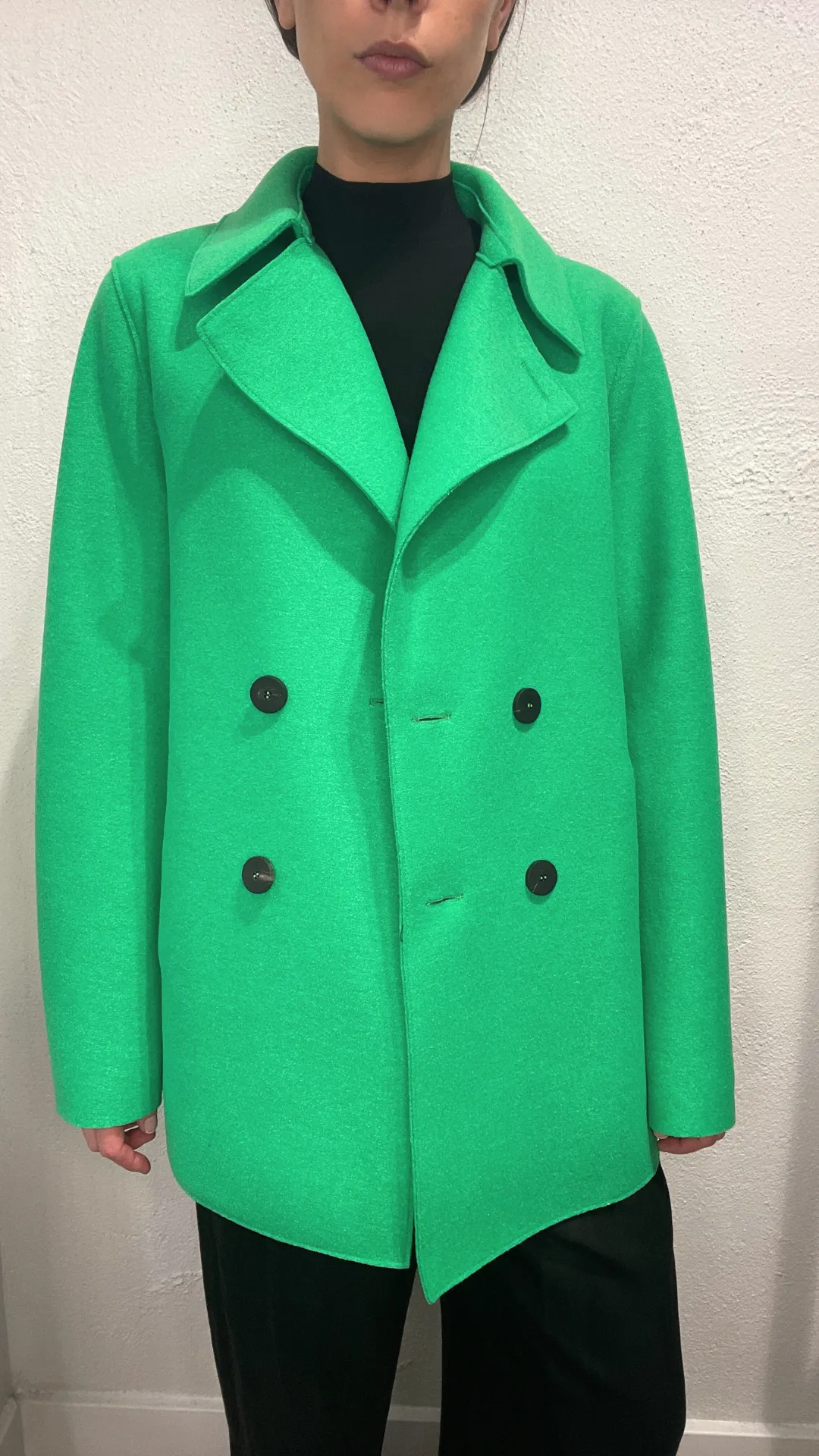 Harris Wharf Peacoat - Parakeet Green