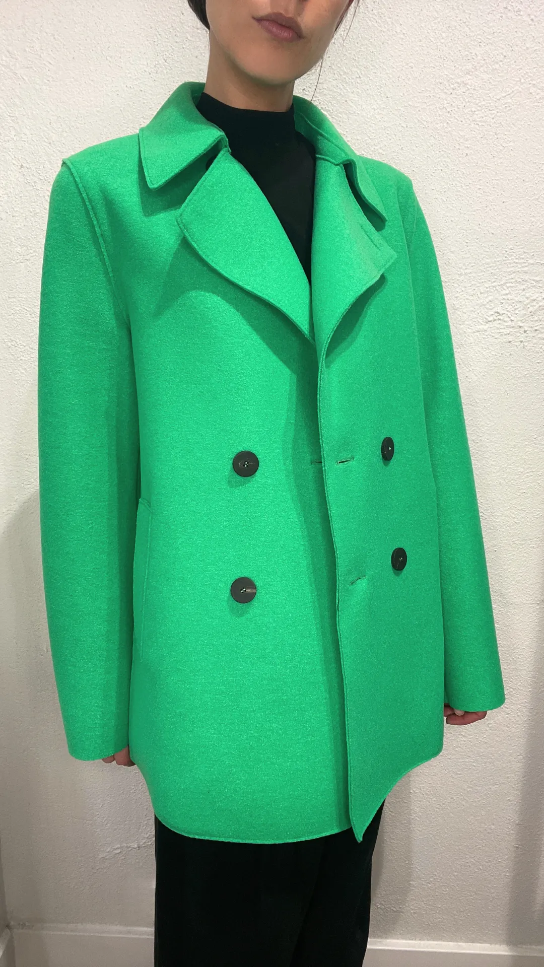 Harris Wharf Peacoat - Parakeet Green