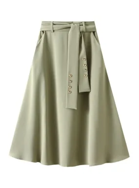 High Waist Medium to Long Slim Skirt