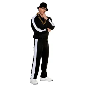 Hip Hop Jumpsuit for Adults, Black and White Jacket and Pants